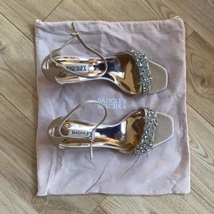 Badgley Mischka Alison Latte Satin